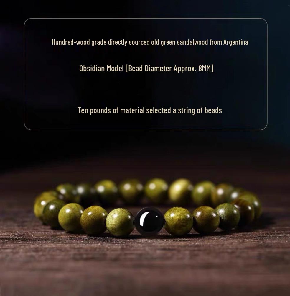 Premium Green Sandalwood & Wenge Bracelet for Men & Women - High Density, Collection Grade
