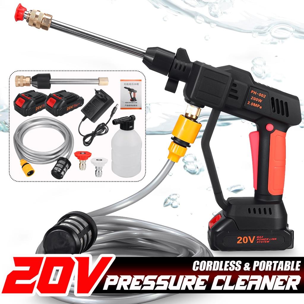 200W Cordless Wireless High Pressure Washer Guns Handheld Auto Spray Powerful Car Washer Home Garden Water Jet Wash Machine 12V/20V