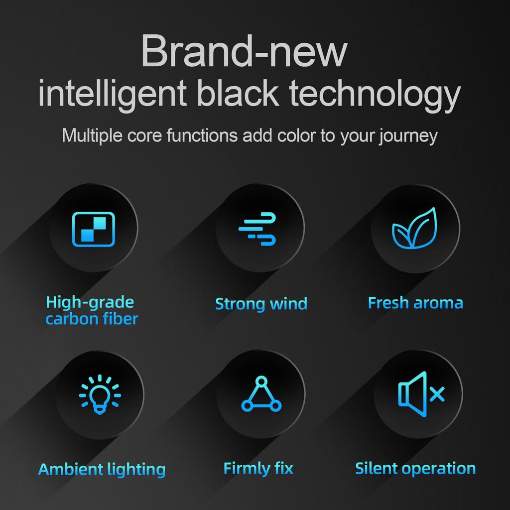 NEW Car Mini Fan Air Outlet Fan USB LED Atmosphere Light 3 Speeds Adjustable Suitable for 99% Car Air Outlet Clip Fans