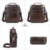 Men's Genuine Leather Shoulder Bag Retro Simple Cowhide Crossbody Casual Versatile Mobile Phone