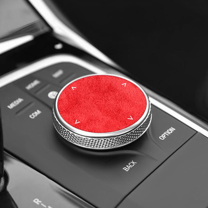 AAAPH1 For BMW 1er/2er/3er/4er/z4 Series Made of Alcantara Multimedia Switch Knob Trim Sticker Car Interior Custom Tuning Accessories