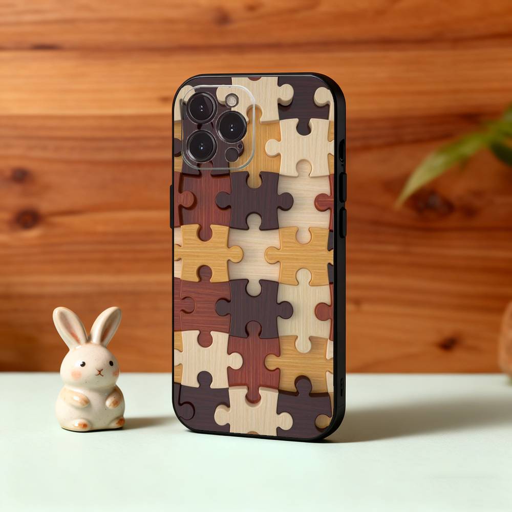 A-Autism S-Support P-Puzzle Pattern Phone Case For iPhone17,16,15,14,13,12,Plus,Pro Max, 5G Others Soft Black Cover