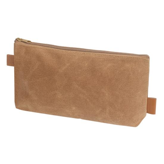 Tool Storage Bag Heavy Duty Wet Waxed Canvas Waterproof Portable Multifunctional Flat Bottom Hardware Tool Gadgets Organizer Pouch Outdoor Supplies