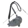 Soft Fluffy Cute Seal Shoulder Bag Cartoon Adjustable Straps Crossbody Bag Fabric Lightweight Phone Bag Women's Accessories