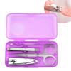 Metal Nail Clipper Set 4-piece Scissors Ear Digger Spoon Nail Care Mini Storage Box Trim Set Multi Functional For Travel 2026