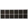 Lot De 12 X Patins En Feutre, 40x40 Mm, Carrée, Marron, Auto-adhésifs, Qualité Top (3,5 Mm)
