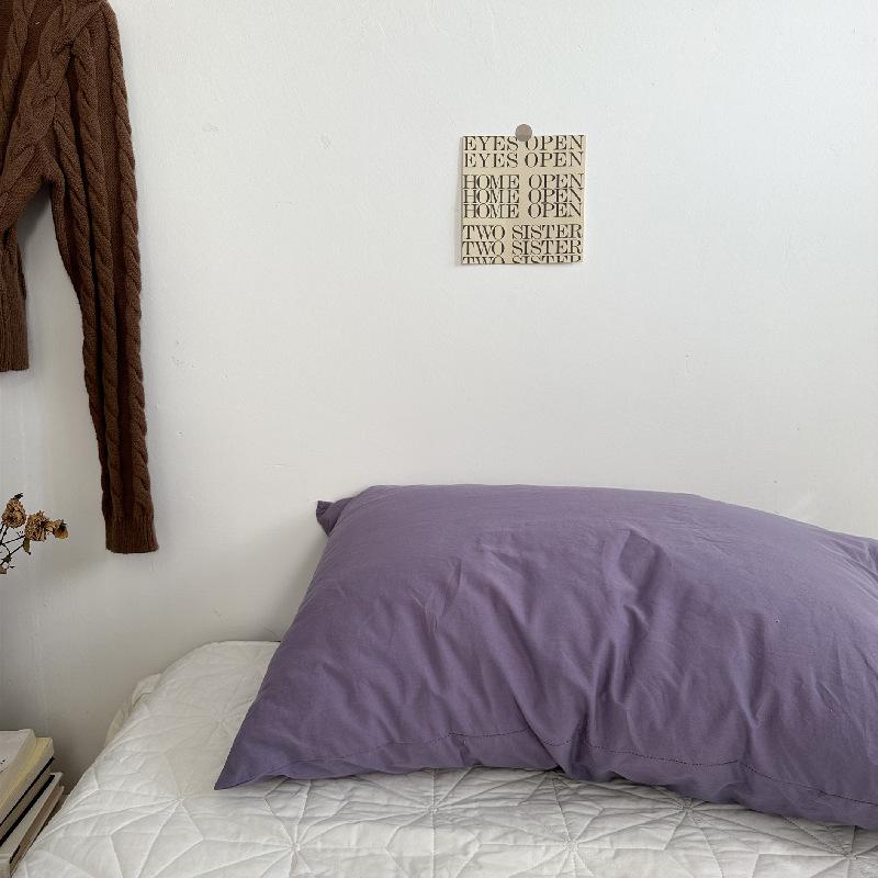 Pure Cotton Pillow Set: Includes Single 48x74cm Pillowcase, Pair of Pillow Inserts, Liner, and Cover.