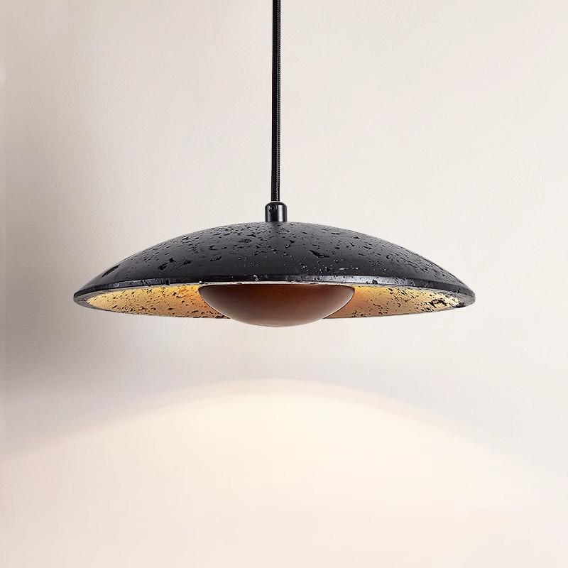 Mid-century Wabi-sabi Travertine Pendant Light for Dining & Bedrooms