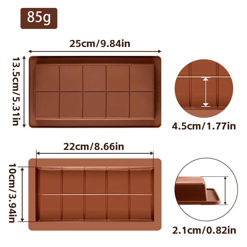 Dubai Chocolate Mold Food Grade Silicone Chocolate Mold Rectangular DIY Mold Kitchen Baking Accessories