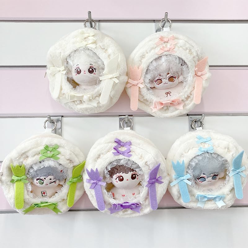 Decorative stuffed pouch for 10cm Ita Ita Ita blue cutlery, size, bag, small, adult, Oshikatsu, bag, mini, bag, clear, transparent, [Used]