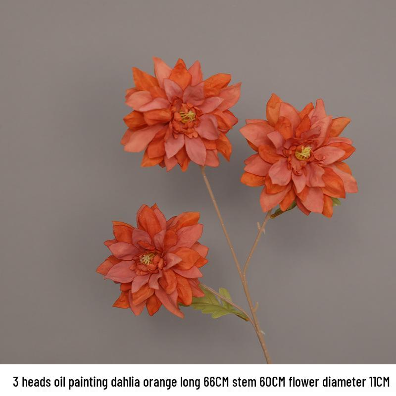 Wedding Aisle Decor: Orange Artificial Hydrangea Bouquet