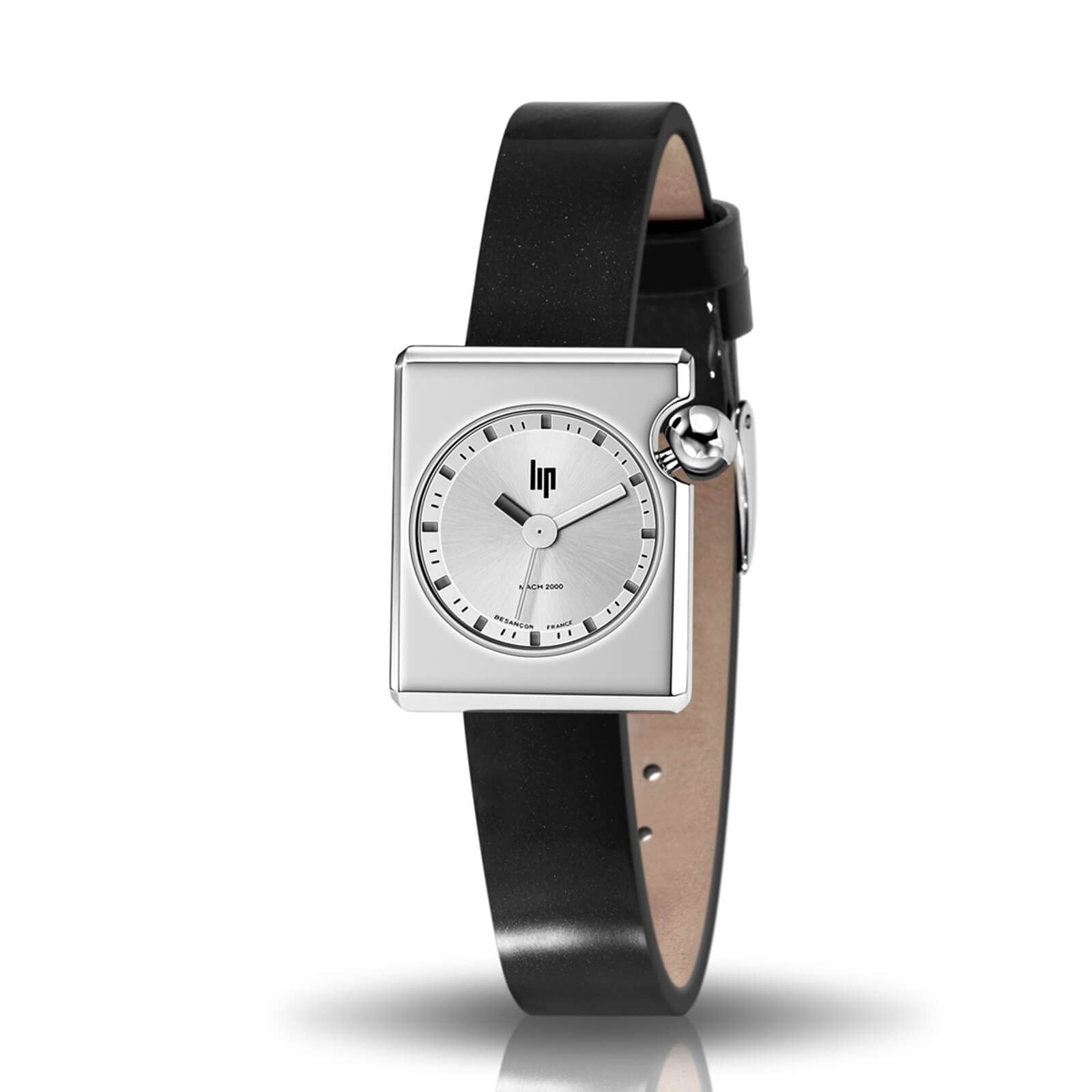 

Годинник для губ авторизованого дистриб’ютора Lip671171 Mach 2000 Mini Square Silver Black Leather [LIP] для жінок