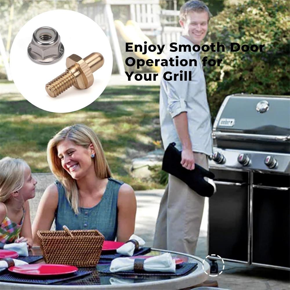 70332 Adjustable Grill Door Hinge Bolts and Nuts Compatible with Weber Spirit Genesis Summit