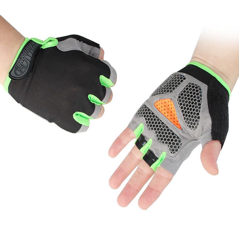 Fitness Gloves Half-finger Thin Breathable Shock-absorbing Wear-resistant Non-slip Outdoor Sports Gloves Men's and Women's Cycling Bicycle Gloves