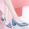 Fashion Women's Shoes Chunky Heels Ladies Pumps Block Heel with Medium Pointed Toe Moccasins Non Slip on Quick Delivery Luxury Brand 39