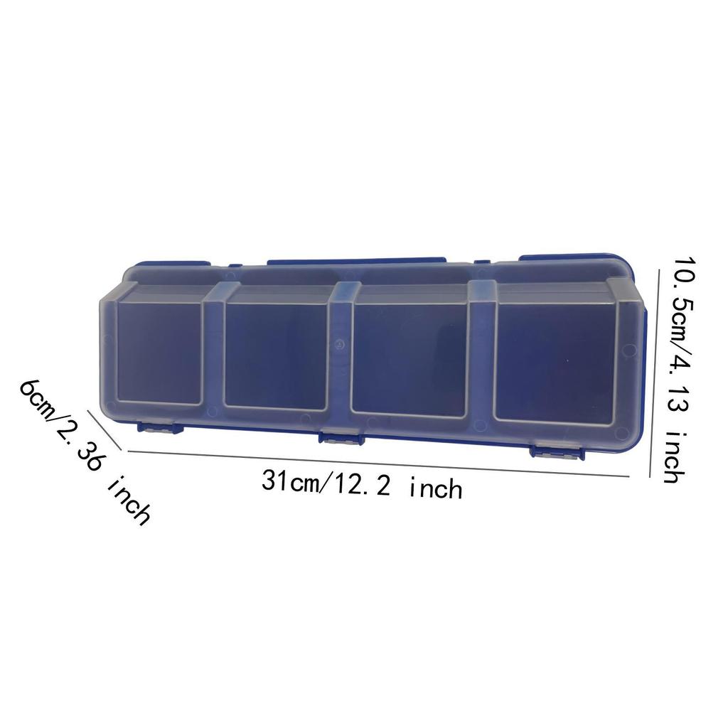 Multi-compartment hardware organizer box, screw organizer, tool box for