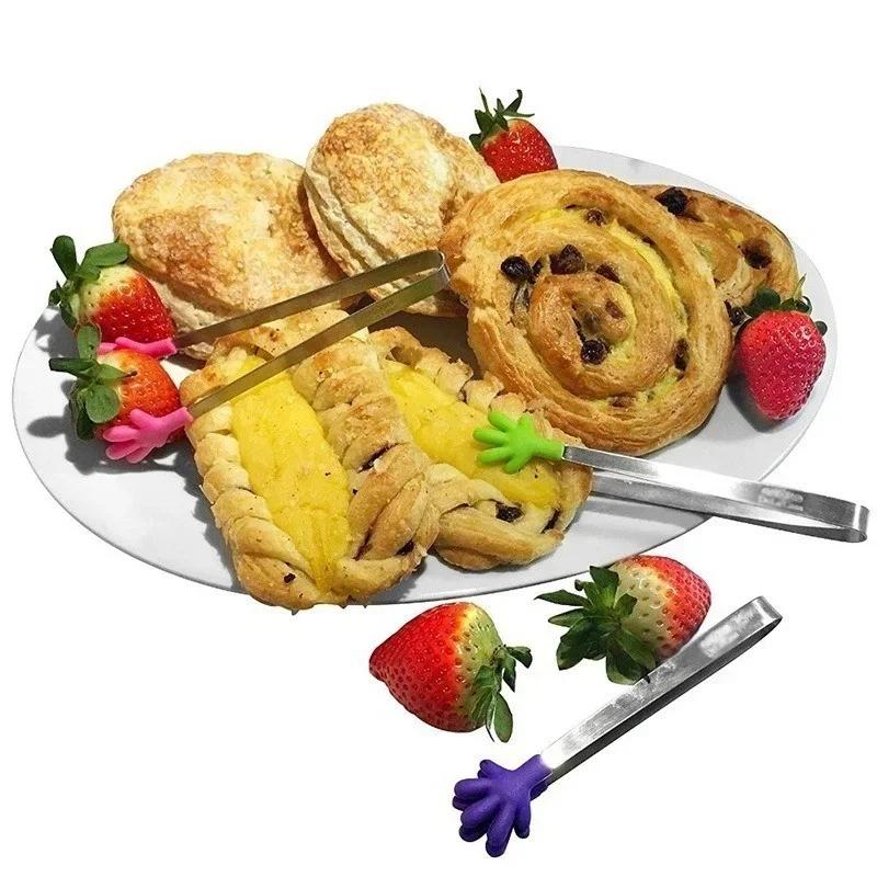 2025 Mini Lebensmittel Handheld Clip Kreative Tägliche Küchenwerkzeuge Edelstahlgriff Silikon Mini Lebensmittel Handheld Clip