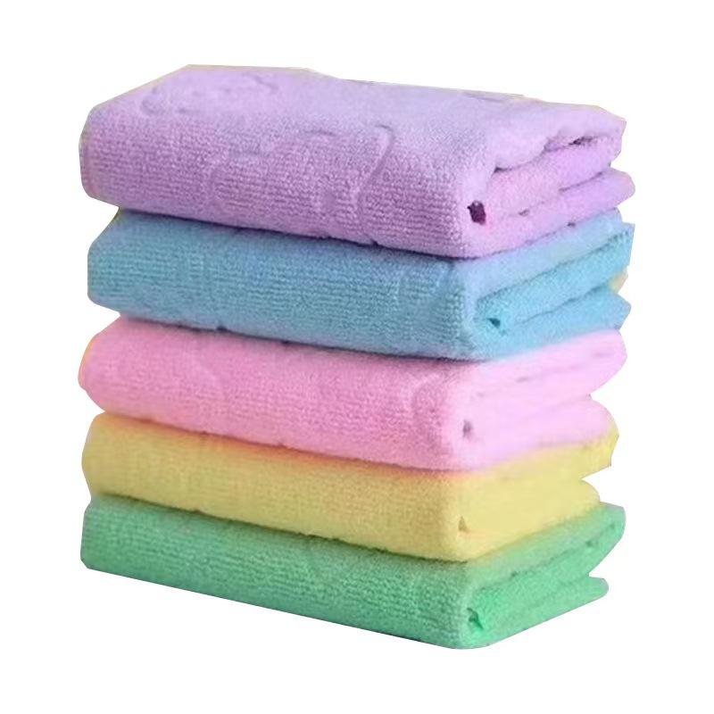 Ultra-Fine Cartoon Embossed Thick Towel - Colorful, Absorbent, Lint-Free Gift Towel
