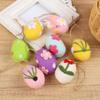 4/8ks Filcová pěnová velikonoční vajíčka s provázkem Košík Výplň Dětský dárek Veselé Velikonoce Domácí dekorace Malované Květinové Tečkované Vaječný strom Přívěsky