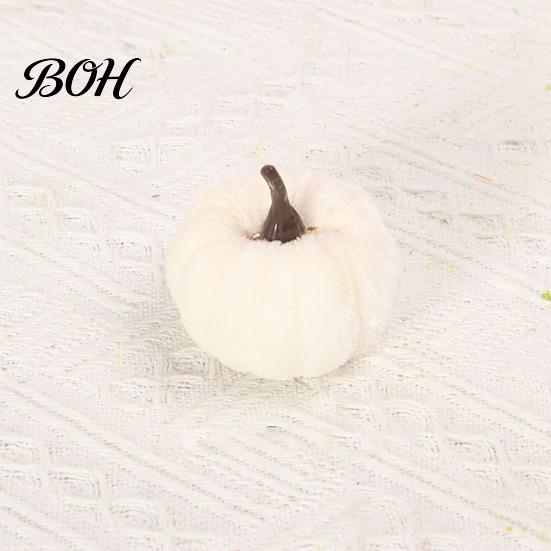 Modern Autumn Table Decor 20 PCS Velvet Pumpkin Decorative Ornaments, Multi-Color Artificial Fall Harvest Centerpieces for Mantel Shelf, Farmhouse