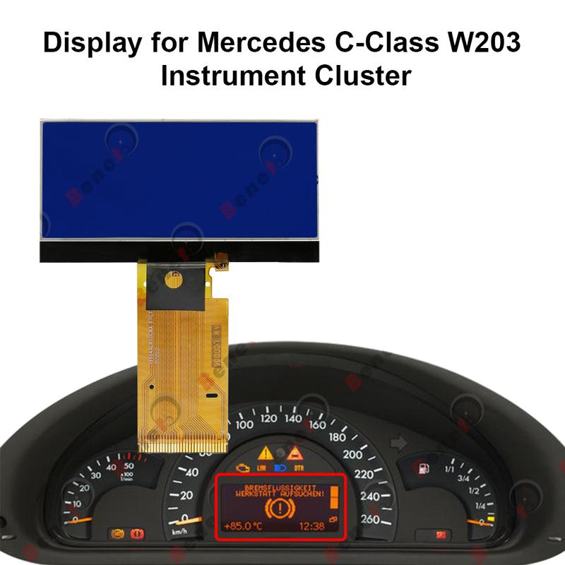 Display for Mercedes-Benz C-Class W203 Instrument Cluster