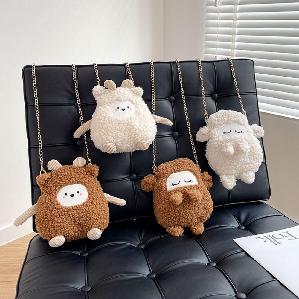 

Сумочка Little Lamb Bag Плюшевая сумка Lamb Lamb Маленькая сумка Lamb Plush Crossbody Bag Осень