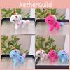 Mini Adorable Unicorn Plush Keychain Cute Pony Plush Toy Soft Short Accessory Fur