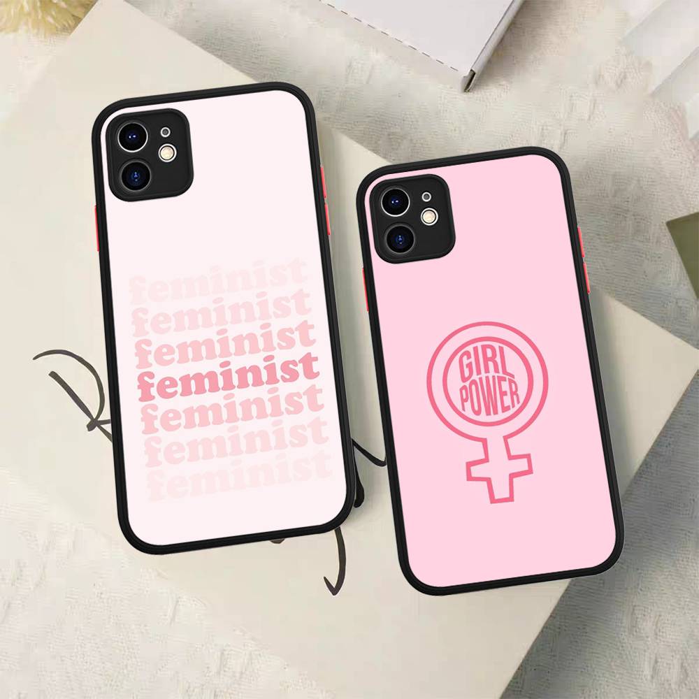 Feminist Feminism Aesthetics Girl Phone Case For iPhone 13 12 X XS MAX Pro Max 16 15 11 14 Pro Max Shockproof Matte Cover