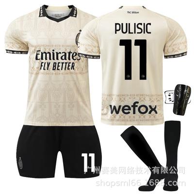 2324AC Milan Four-passenger Football Uniform No. 9 Giroud 10 Leo 11 Ibrahimovic 22 Kaka Jersey Set