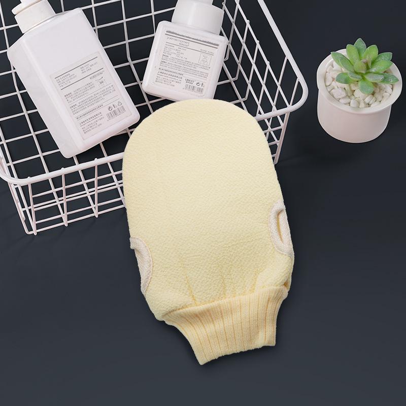 Exfoliating Double-Sided Bath Towel: Universal Painless Mud Removal Gloves with Coarse and Fine Sand for Adults