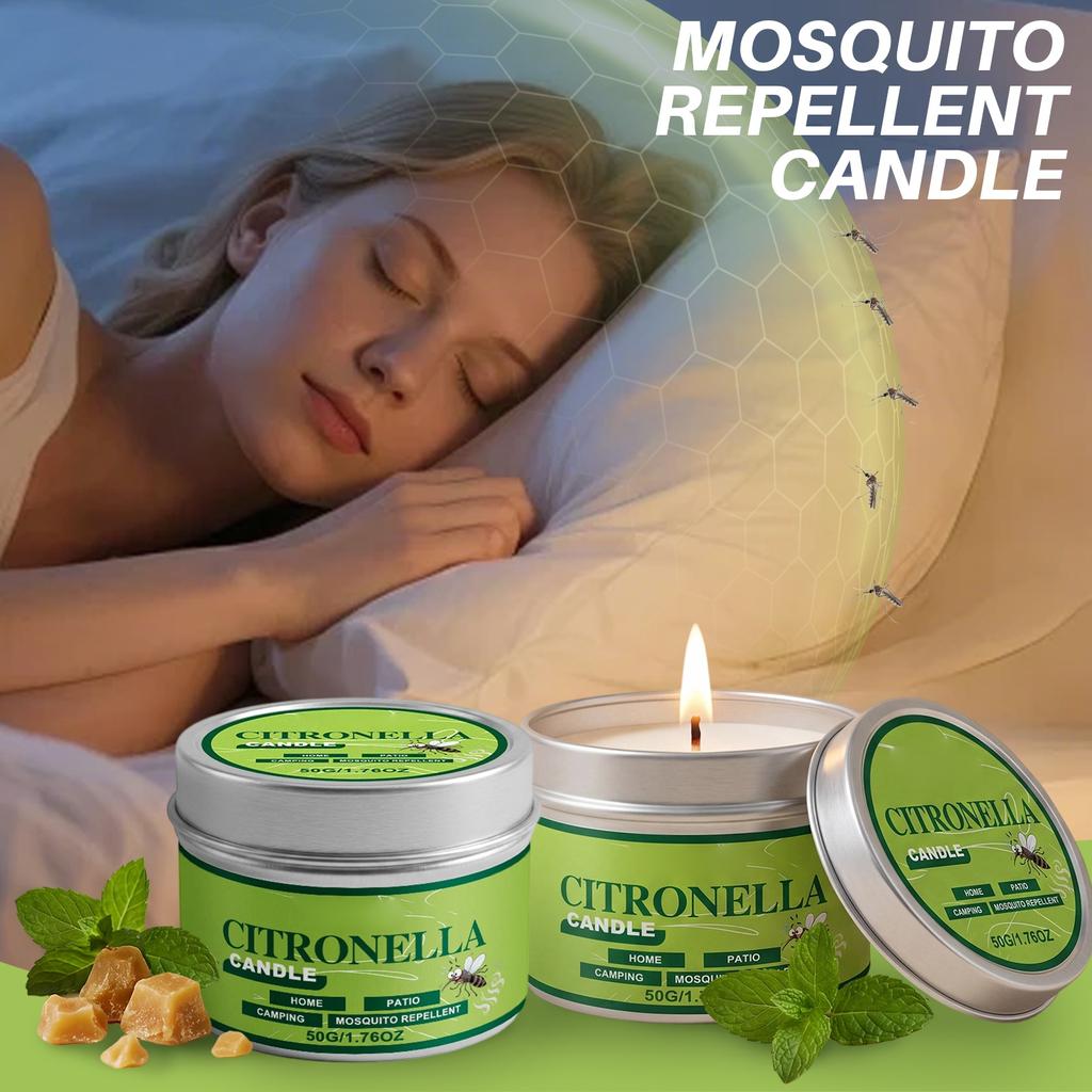 Citronella Candle Mosquito Repellent Candle for Outdoor Indoor Use Camping Patio Home Insect Control 50g 1 76oz
