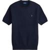 Polo SS26 Rundhals Gerippt Kurzarm Gestricktes Oberteil mit Stickerei Standard Passform Herren Oberteile 710B13892-005