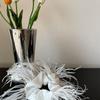 Silk Elastic Head Rope Satin Hair Ring Feather Hair Rope Female Hair Ties Korean Style Scrunchies