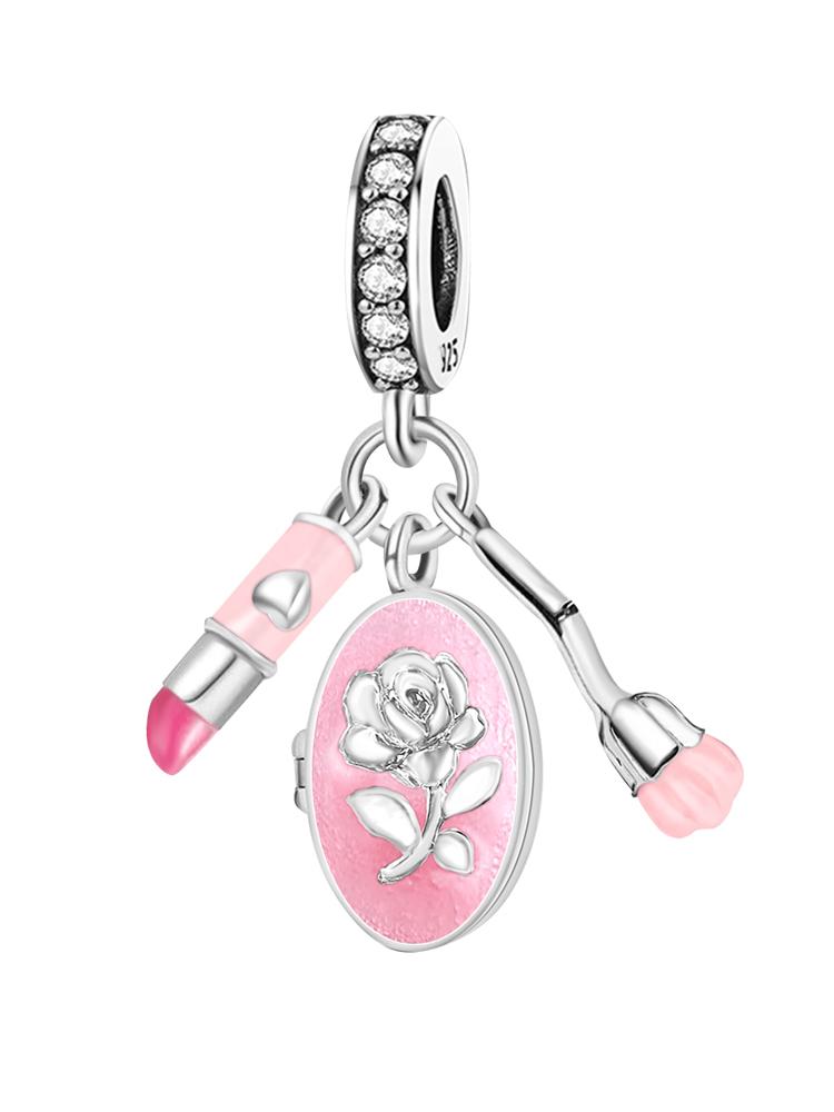 Copper Pink Perfume Crown Charms Beads Fit Diy Bracelet Necklace Making Gift Of High Quality Jewelry For Womens