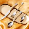 German stainless steel steak knife and fork set European food grade stainless steel household high-end western tableware three-piece set