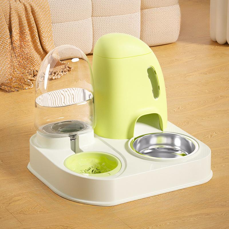 

Большая вместимость Sailing Автоматическая кормушка для питьевой воды для собак Цельная двойная миска для собак Миска для кошек Товары для животных 27*24*27.5cm