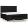 Maison Exclusive - Sommier à lattes de lit avec matelas Noir 180x200 cm Tissu