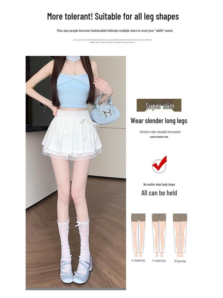 Women's High Waist Black Pleated Mini Skirt - Autumn/Spring