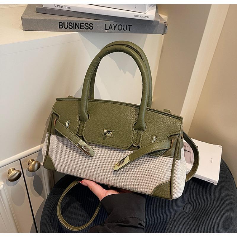 Módní a Niche Ruční Lehký Luxusní Barevně Blokovaný Kelly Bag, Jednoramenná Crossbody Taška