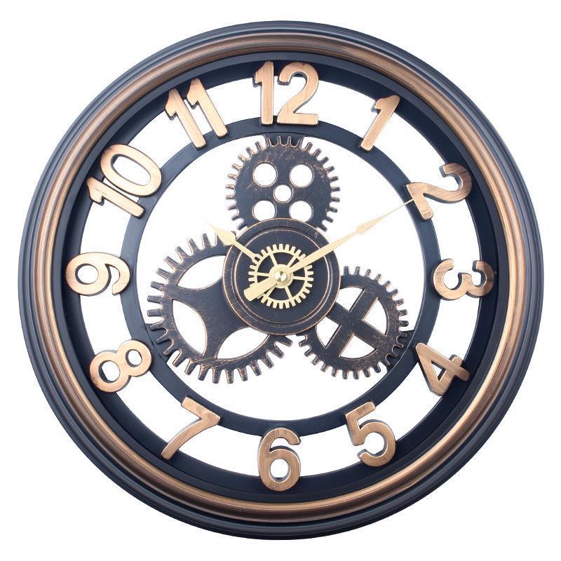 

38СМ Ретро Индустриальный Стиль Декор Шестерни Бар Кафе Настенный Декор Подвеска Интернет Кафе Шестерни Часы Фоновая Стена 38CM black gold