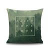 Small Fresh Green Abstract Animal Digital Printed Linen Pillow Nap Office Cushion Pillow Cover