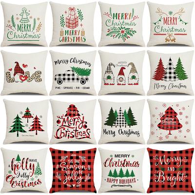 Weihnachts-Kissenbezug Haus Feiertag Sofa Nachttisch Dekoration Kissenkissenbezug