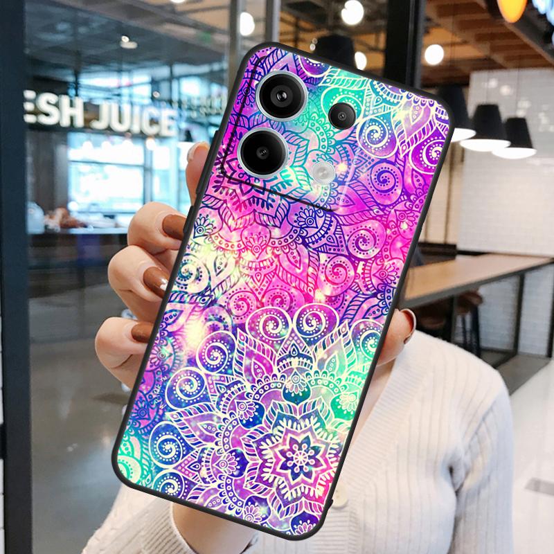 Trippy Tie Dye Floral Mandala Case For Xiaomi Redmi Note 14 Pro 10 11 12 13 15 Pro Plus Redmi 15 10C 12C 13C 14C 15C Cover