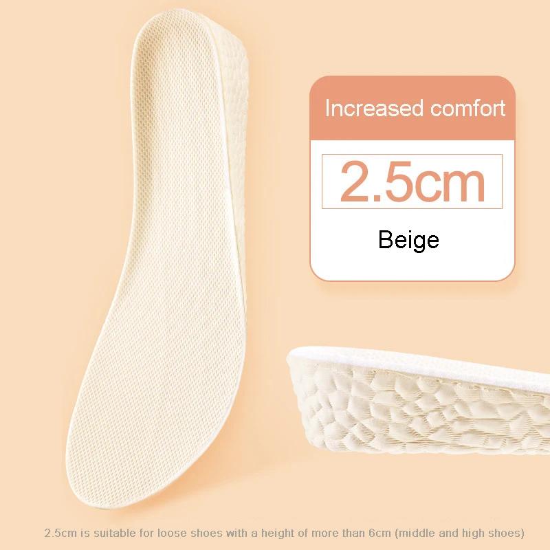 Boost Shock Absorption Sports Shoes Insole for Feet Height Increase Insoles Men Women 1.5cm/2.5cm/3.5cm Growing Shoe Pads 1Pair