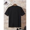 Men's Letter Graphic Print Casual T Shirt Top Short Sleeve Summer Tee Tops Cotton Four Seasons Daily Tees Mens T Shirts