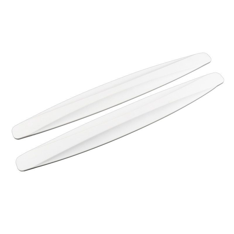 Car Anti-Collision Strip Pvc Rubber Rear Bumper Anti-Collision Strip Car Front Bumper Anti-Scratch and Anti-Scrape Rubber Strip Smooth Style Large Pure White Pair
