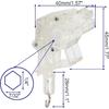 4 Pcs Low Profile Wand Tilter,Clear Heavy Duty Low Profile Rod Tilter with 7/32" Hexagon Shaped Gear Hook Connection for 2 Inch Horizontal Blinds