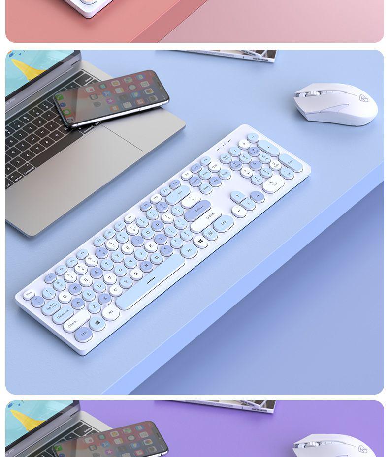 Silent Wired Chocolate Punk Keyboard - USB for Home, Office, Gaming, and Typing