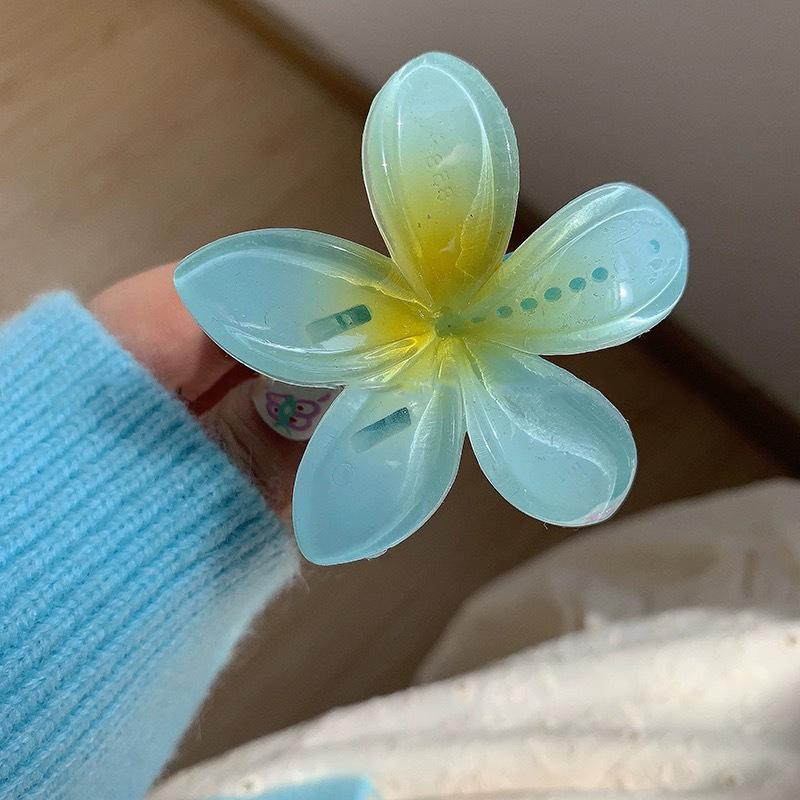 6cm Fermagli alla Moda Fiore d'Uovo per Capelli da Donna Boemia Gradiente Fiore Fermaglio per Capelli Vacanza al Mare Ragazze Dolci Accessori per Capelli