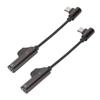 2Pcs Type C To 3.5mm Headphone Adapter Cable 2 In 1 Functional Bendable Headphone Adapter for Type C Phone Tablet PC